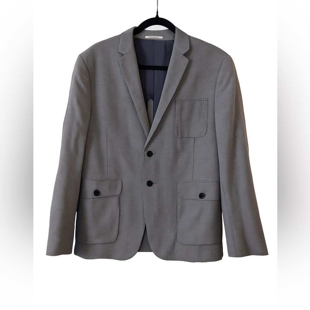 Plectrum by Ben Sherman Gray Check Blazer Men’s XL